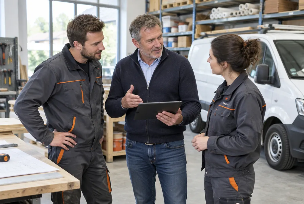 Handwerker im Betrieb